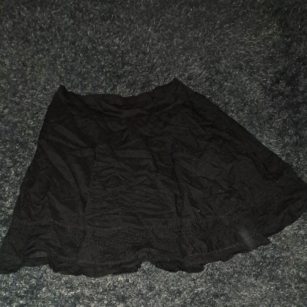 Black Ruffled Mini Skirt for Night Out